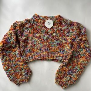 multicolored chunky sweater